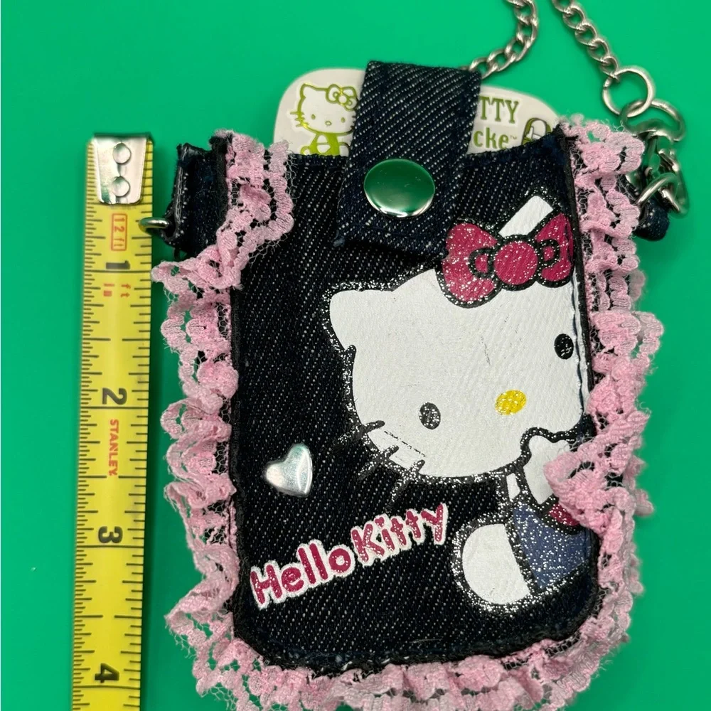 Vtg Hello Kitty phone pouches with pearl and chain handles Y2K Retro Coquette